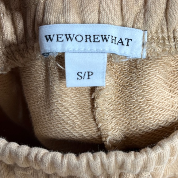 We Wore What Active Women's Classic Sweatpants Tan Sm High Rise Relaxed Joggers - Picture 6 of 14